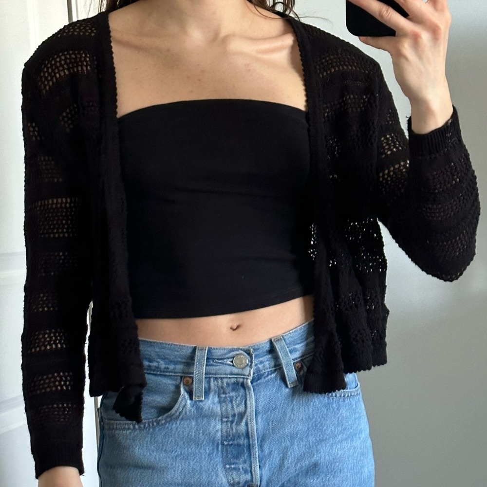 Black Knit Cardigan